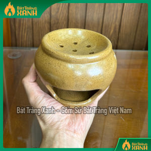 Đèn Xông Gốm Bát Tràng Men Nâu Tiêu – Bếp Xông Bồ Kết Thảo Dược Tinh Dầu – Nhiều Mẫu Đẹp