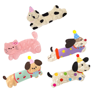 Cute Hair Clip 2000s Girls Puppy Birthday Headdress Adorkable Handmade Women Hair Hair Styling Hairpin
