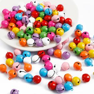 14mm Beautiful Iron Loose Metal Beads Jingle Bells Christmas Tree Decoration Pet Pendants Handmade DIY Crafts Christmas Bells h2610