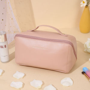 [SG Seller] Korean Ins Style Large Capacity Makeup Cosmetics Toiletries Pillow Bag Travel Necessities Women Beauty Needs