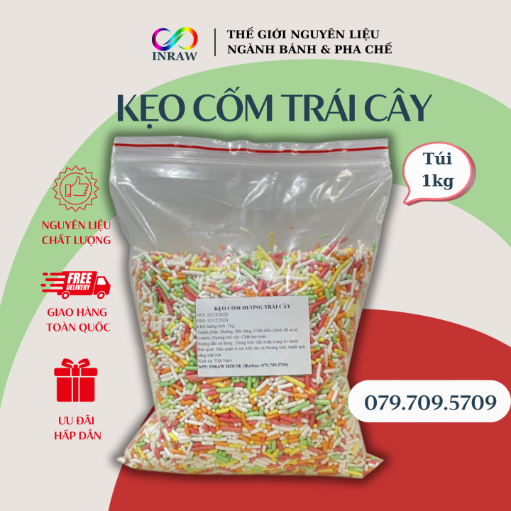 Kẹo Cốm Hương Trái Cây Trang Trí Bánh (Túi 1kg) | Lazada.vn
