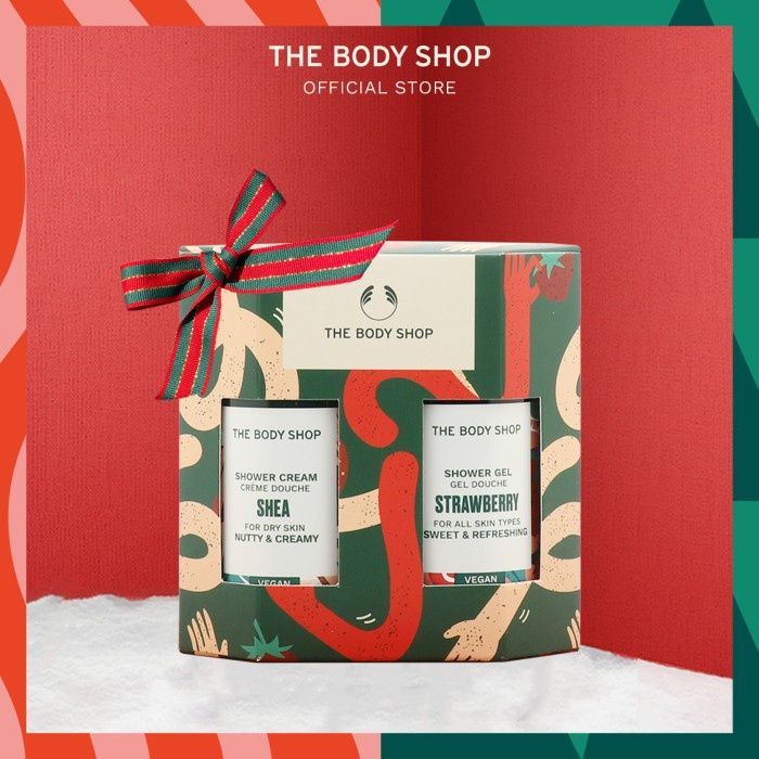 The Body Shop Christmas Gifts Iconic Shower Duo Shea & Strawberry