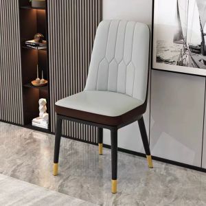 Happy💙เก้าอี้หนัง PU ดีไซน์สวย ทันสมัย เก้าอี้อาหาร เก้าอี้พักผ่อน มีให้เลือก 4 สี