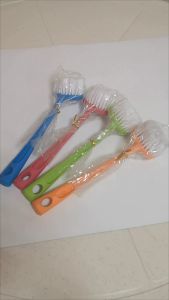 Small Stiff Bristle Cleaning Brush With Long Handle for Household Heavy Duty Scrubbing Use