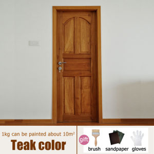 【24-hour delivery】wood varnish wood lacquer wood paint high gloss finish paint for wood metal up interior exterior wood gloss paint quick dry cat kayu syelek kayu