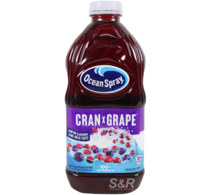 Ocean Spray CRAN X GRAPE 100% Vitamin C 1.89L Refreshing Fruit Beverage with Cranberry & Grape Flavors