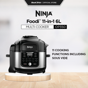 Ninja Foodi 11 in 1 Multi cooker in one pot Pressure cooker Bake Roast Dehydrate Slow Cooker Air Fryer Grill Sear/Saute Steam Sous Vide Yogurt maker & More with 6L Capacity and Recipe Book - Ninja OP350