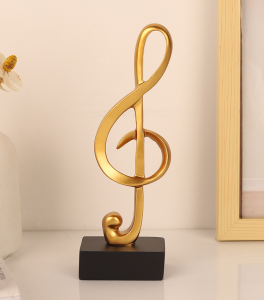 Mô hình 3 nốt nhạc khoá sol mạ đồng trang trí đàn Piano bàn làm việc decor trang trí nhà cửa