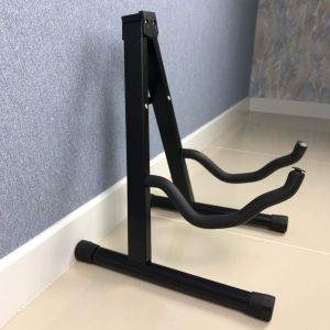ขาตั้งกีตาร์โปร่ง กีตาร์ไฟฟ้า เบส อูคูเลเล่ ที่วางกีตาร์ทรงA (2in1 Guitar stand)สีดำ แข็งแรง ทนทาน แถมฟรีปิ๊กกีตาร์2ชิ้น