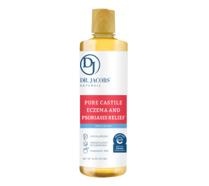 DR. JACOBS NATURALS CASTILE SOAP FOR ECZEMA AND PSORIASIS 16oz - Made in USA -  extra gentle hypoallergenic containing no perfumes or dyes - Made with antioxidant rich olive and coconut oil (never palm oil) -  keeping your skin hydrated all day