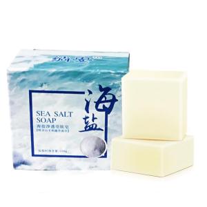 READY STOCK 100g Sea Salt Goat Milk Soap Mild Gentle Cleansing Balances Skin Oil Cleans Pores Evens Skin Tone