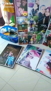 cuci cetak foto plus bingkai 20R jumbo terlaris media papan mdf