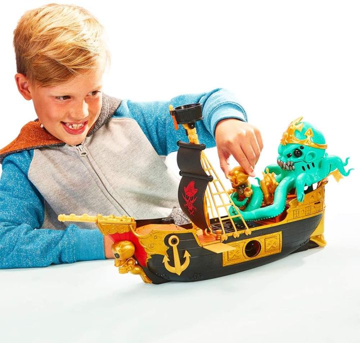 READY STOCK} Treasure X Sunken Gold Treasure Ship Playset - 25