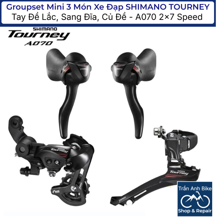 Groupset Mini Món: Tay đề lắc Sang đĩa Củ đề xe đạp SHIMANO