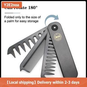 【Local shipping】 3 In 1 Folding Combs Plastic Wide Tooth Oil Head Comb Beard Combing Multifuncional Barber Hair Clipper Comb Styling Tools