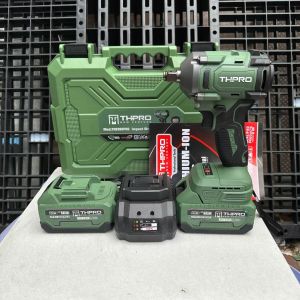 Máy Siết Bulong THPRO-TH636PROmàu Xanh Lục Bảođộng cơ không chổi than lực đập 360N.m..Tặng đầu chuyển vít