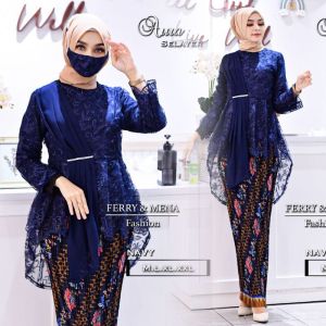 Setelan kebaya AURA selendang kebaya tille premium kebaya aurora rok plisket kebaya wisuda kebaya pesta kebaya modern kebaya kondangan