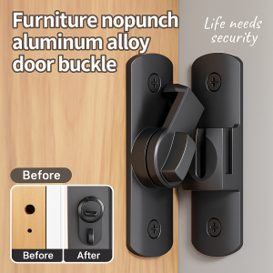 Nopunch Aluminum Alloy Door Lock Buckle Universal Twist Lock Anti-Theft Door Buckle Sliding Door Latches