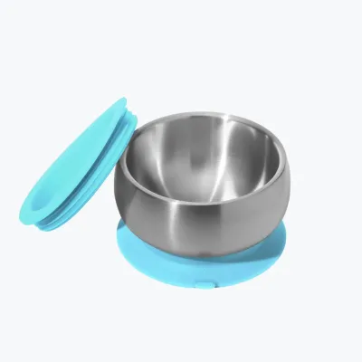 Avanchy Stainless Steel Suction Baby Bowl + Air Tight Lid
