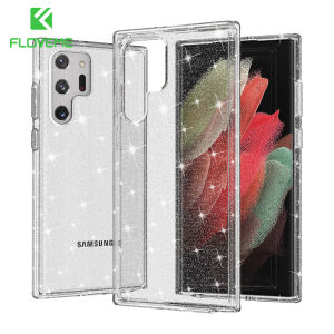 FLOVEME Flash Glitter Clear Phone Cases For Samsung Galaxy S24 S23 S22 S21 S20 Ultra S23 S22 S21 S20 Plus Transparent TPU Shockproof Back Cover For Samsung S24 S23 S22 S21 S20