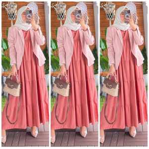 INNER DRESS TANPA LENGAN BAHAN KATUN RAYON TWILL PREMIUM MODEL TERBARU POLOS LEKBOG WANITA