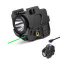 BLO-044 Mini 500 Lumens Red/Green/Blue Beam and LED Combo Light with Strobe Compact Flashlight for 20-21mm Picatinny Rail. 