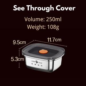 SSGP 304 Stainless Steel Airtight Kitchen Food Container and Fridge Storage Box