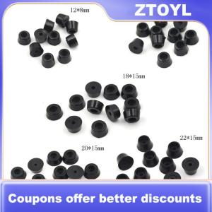 【ZTOYL】 10Pcs Black Rubber Round Cabinet Instrument Case Feet Foot Circular Bumpers Pads