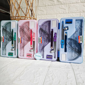 1 SET JANGKA JOYKO MS-82 MATH SET JANGKA PENGGARIS BUSUR DERAJAT PENGGARIS SEGITIGA RAUTAN PENSIL