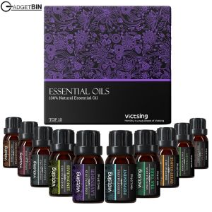 VicTsing 100% Pure Essential Oils Gift Set Pure Scented Oils Natural Plant Therapy Aroma Diffuser Air Humidifier Massage Oil