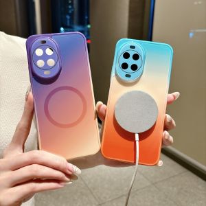 Shockproof Gradient Wireless Charging Magnetic Case for Huawei Nova 15 Slim Built-in Camera Protection Phone Cover Hard Funda