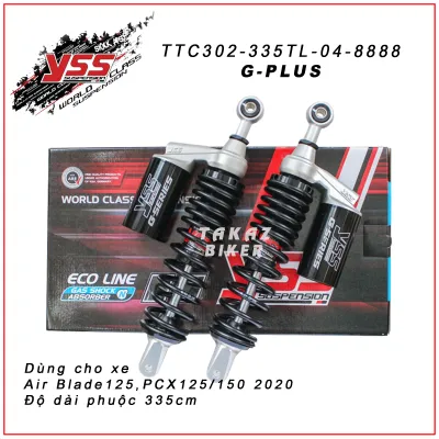 [HCM]Phuộc YSS Air Blade 125/150 PCX 14-17 TC302-335TL-04-8888 bình dầu đen bóng - lò xo đen nhám năm xe 14- 17