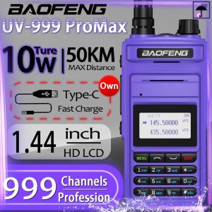 HT BF UV-999 Pro Max Walkie Talkie IPX4 999CH VHF UHF FM Radio 10W 8800Mah