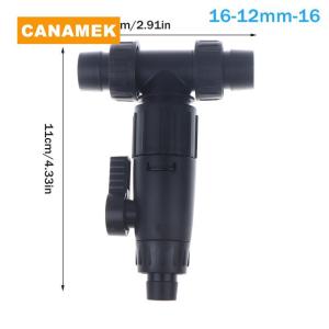 【CANAMEK】 Aquarium Accessories 12 16mm Double Tap Quick Release Connector Fish Tank Hose Pipe 3-Way Valve Aquarium Filter Connector