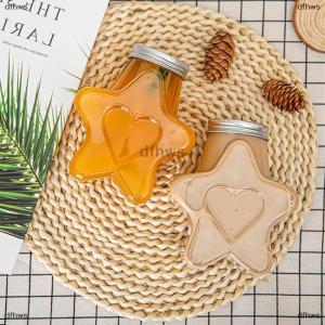 [COD] dfhws Creative Five-Pointed Star Shape Drink Bottle Tea Cup Pentagonal Beverage Bottle Home Outdoor Milk Bottle Pet Milk Tea Juice Cold Drink Bottle