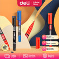 Deli Permanent Marker / Spidol Permanen Double Tip Dapat Menulis Disegala Permukaan 6823. 