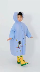 Cartoon Raincoat for Kids Thicken Kapote for Kids Reflective Strip Backpack Compartment for Students