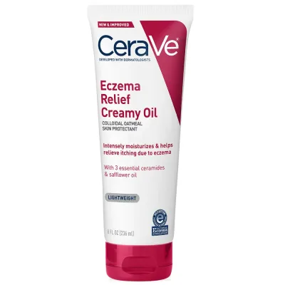 CeraVe Eczema treatment cream Eczema Relief Creamy Oil body moisturizers Anti Itch Cream for Eczema Dry and Itchy Skin 236ml