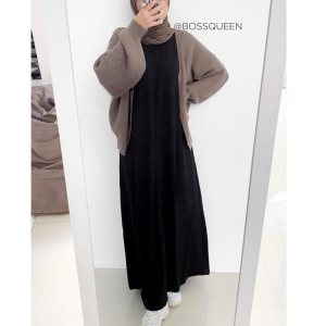 INNER DRESS SLEEVELEES JUMBO XXL /INNER DRES SPAN XXL /INNER DRESS PANJANG TANPA LENGAN
