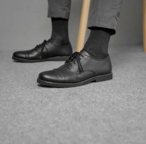 Sepatu Pantopel Pria Sepatu Kantor Depcay Okpord Full Black