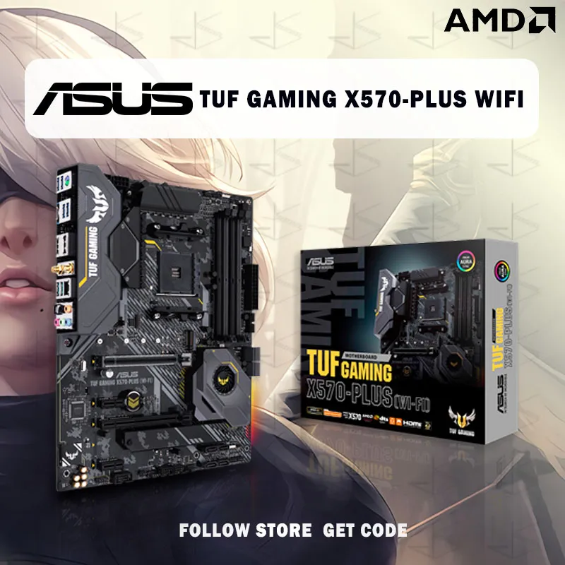 Asus TUF GAMING X570-PLUS (WIFI) ATX AMD AM4 Gaming Motherboard with PCIe  4.0, Dual M.