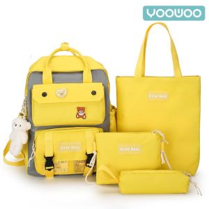 【Produk Diskon】 4 Set Tas / Tas Ransel Sekolah / Tas Anak / Tas Fashion Kuliah / Tas Punggung / Backpack Korea / Tas Murah / Tas Drakor / Tas Back to School / Tas Ransel Siswa / Tas Ransel Siswi / Tas SD / SMP / SMK