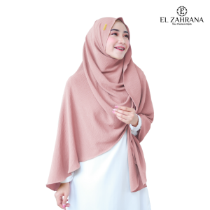 El Zahrana Lovely Shawl Cringkle Pashmina Oval Melayu - Pasmina Syari Jumbo Hijab Terbaru