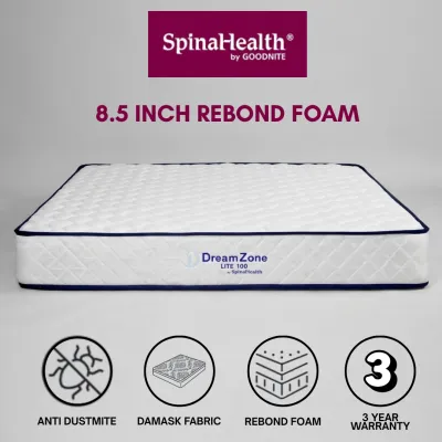 Furniture Direct SpinalHealth DREAMZONE LITE 8.5 inch Foam Mattress-4 Sizes