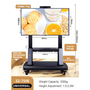 Bracket standing roda LED TV 40"- 100" + TrayBraket TV Standing TV Stand TV Kaki TV Gantungan TV Tembok Tempelan TV