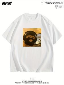 MenS Funny Graphic T-Shirt - "Be Yourself Instead of the Person Youre Not" Slogan - Lightweight Summer Tee with Bold Black Text - Everyday Casual Shirt for Parties & Outings -  Humor Apparel Playful Design Comfortable Fit Statement Top Quirky F