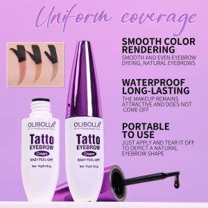 Eyebrow Dye Tear off Eyebrow Pencil Semi Permanent Eyebrow Dye Two in One Waterproof and Sweat Proof Eyebrow Dye Eyebrow Powder撕拉染眉膏剥离式眉胶