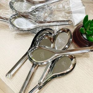 Set 5 Thìa phở inox hoa sen hàng đẹp