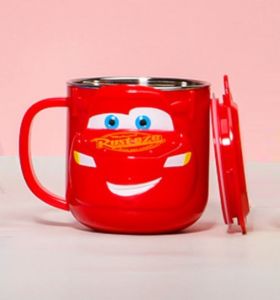 Singapore Stainless Steel Milk Cup 280ML Kids Drink Water Cup with 3D Disney Cartoon