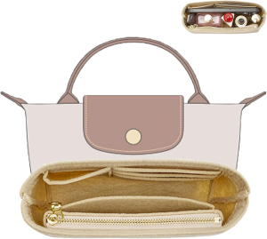 Túi chèn cho LongChamp Mini Bag Organizer Felt Mini Bag Organizer cho le pliage Xanh lá cây Túi có tay cầm Túi xách nhỏ Shaper2026